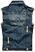 Camo Coll Men's Sleeveless Lapel Denim Vest Jacket (L, Dark Blue)