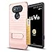 LG V20 Case,AnoKe [Card Slots Holder][Not Wallet] Kickstand Hard Plastic PC TPU Soft Hybrid Shockproof Heavy Duty Protective Holster Stand Case For LG V20 2016 KC1 Rose Gold