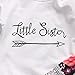 Baby Girls Sister Pants Set Little Big Sister Print Romper Top+Floral Pants+Headband 3pcs Outfits Set (A Litter Sister,0-6 Months)