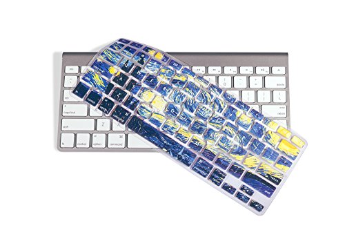 HERNGEE Starry Night by Van Gogh MacBook Keyboard Cover Compatible with MacBook Air 13" MacBook Pro 13" 15" 17" (with or Without Retina Display) and iMac Wireless