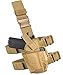 Drop Leg Holster Molle Airsoft Holster Thigh Pistol Gun Holster Tactical Adjustable Right Handed Carlebben (Tan)