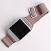 For Fitbit Ionic Bands, hooroor Magnetic Closure Clasp Mesh Loop Milanese Stainless Steel Metal Sport Band Accessories for Fitbit Ionic Smartwatch (Rose Pink Band with Pink Diamond, Small)
