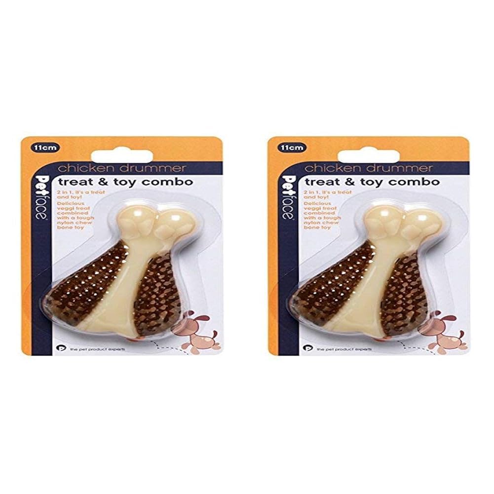 Petface Chicken Drummer Treat & Toy Combo (Pack of 2)