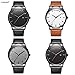 Gets Men Classic Watches Leather Strap Simple Dial Date Calendar Analogue Display Wrist Watch