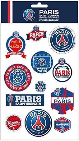 16 Stickers PSG Brillants – Lot Autocollants Vinyle Foot Pour Déco Personnalisée