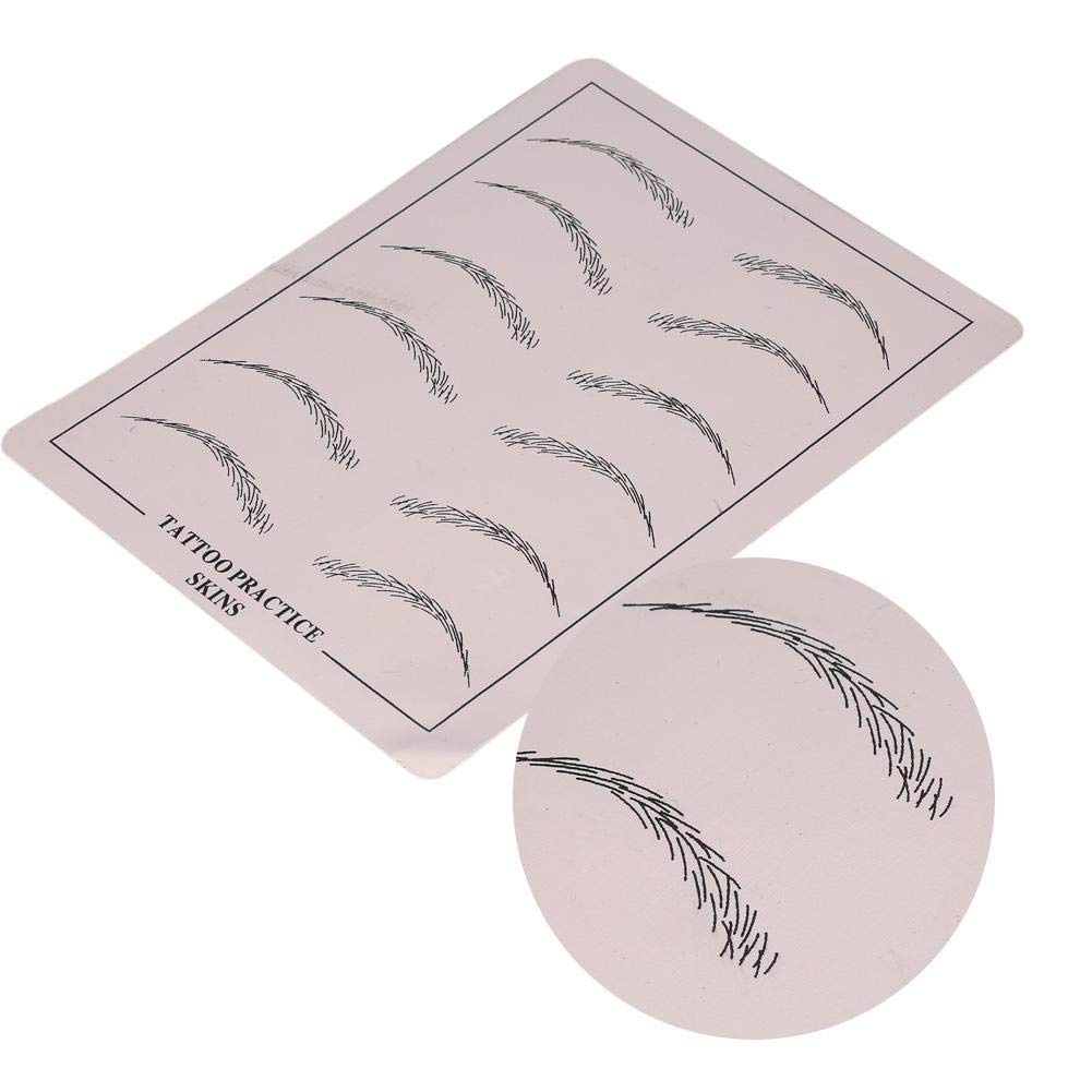 1Pcs/10Pcs Tattoo Practice Kit, Permanent Makeup Microblading Eyebrow Training,Beginner or Tattoo Artist Practicing Silicone Fake Skin Tool(1pcs)