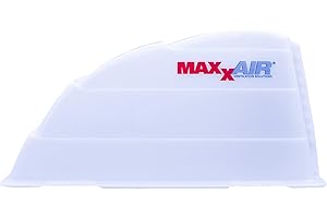 MAXX AIR MAXXAIR Maxx I Original Vent Cover - Keep Rain Out & Let Fresh Air In; RV Roof Vent Cover, Zero-Leak Mounting System, Prevents Bugs & Leaves, Eliminates Stale Air, Smoke & Odors, White (00-933066)