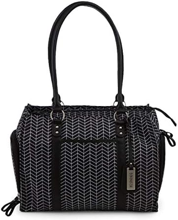 Bananafish Line Art Breast Pump Bag, Black/White