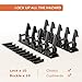 Cabinet Locks [UPGRADED] Child Safety Cabinet Latches Locks, 10 Packs, Easy to Install, No Tools or Drilling Needed, Invisible Design, with Buckles and Screws - Black
