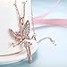 Palksky 18K Rose Gold Necklace Chain with Fairies