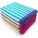 Kaufman - Velour Racing Stripe Towel 4-Pack - 32in X 62in