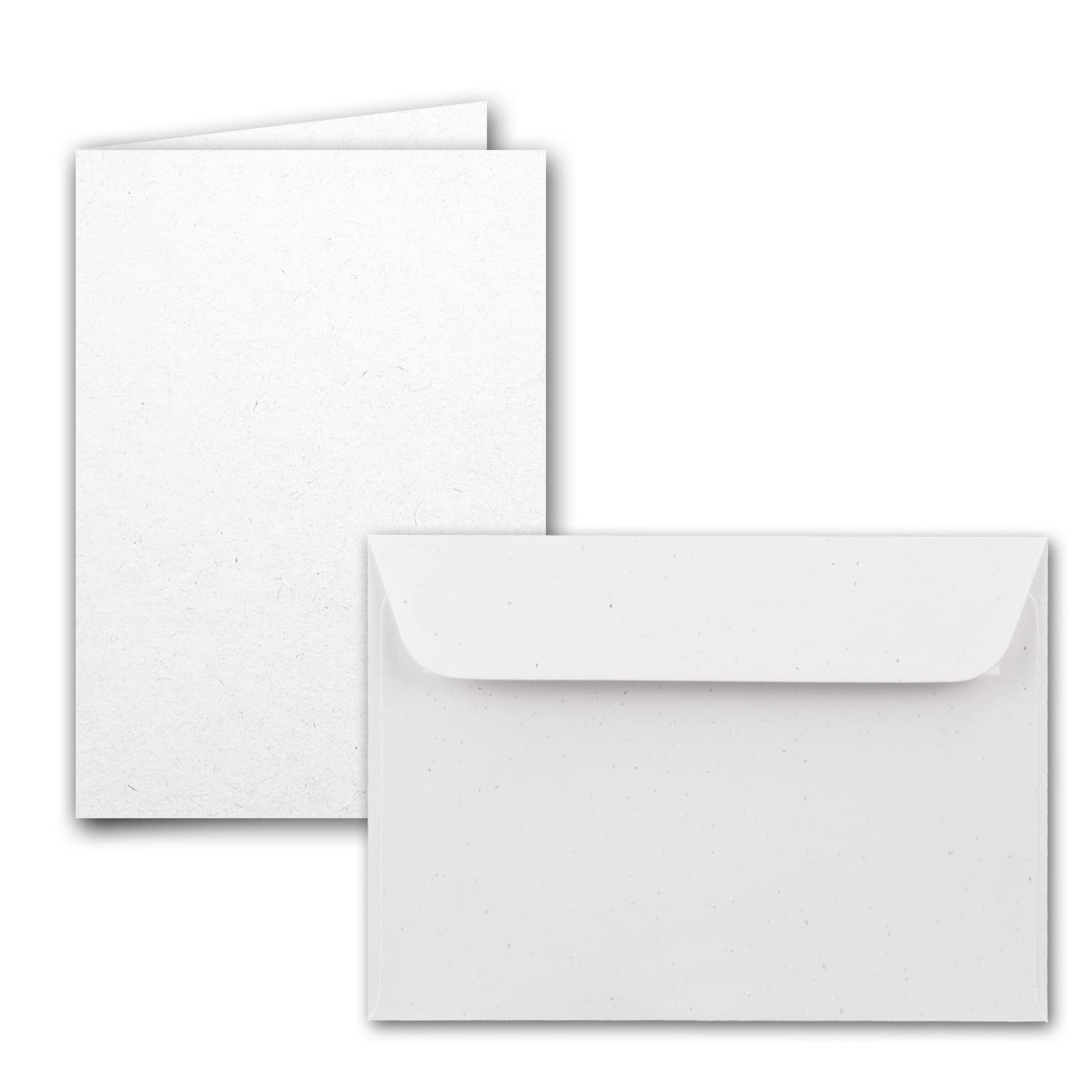 ARTOZ 25 x set of double cards DIN A6 and envelopes DIN C6 - colour: birch (white / cream white) - Greenline series