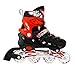 Kids Adjustable Inline Roller Blade Skates Scale Sports Red Small Sizes Safe Durable Outdoor Featuring Illuminating Front Wheels 905