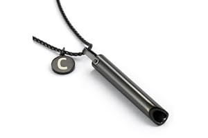 CBZWGH Stainless Steel Breathing Necklace,Mindful Breathlace Nnecklace,Strong Chain - Breathing Necklace for Breathwork,Anxiety Stress Relief Meditation Tools