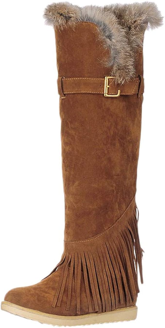 Amazon Co Jp Yindaity ロングブーツ ムートンブーツ スノーブーツ ファーブーツ レディース ローヒール 厚底 ウィンターブーツ ふわふわ もこもこ かわいい 防寒ブーツ 雪 靴 滑らない 中綿入り ボア ブーツ ロング 歩きやすい スキー 雪遊び おしゃれ 服