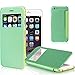 iPhone 6 Case, Pasonomi® [Smart Window View] Apple iPhone 6 Folio Wallet Case - Slim Flip Leather Case For Apple iPhone 6 4.7 Inch Smartphone (Green)