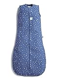ergoPouch Jersey Sleeping Bag 0.2 TOG – Arms-Out Baby Sleep Sack, Ideal Transition from Swaddling, Slim Fit Keeps Baby Secure & Comfortable, Soft Breathable Fabric (8-24 Months, Night Sky)