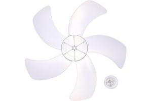 PartyKindom Plastic Fan Blades Replacement, White Fan Blade for Household Standing Pedestal Fan