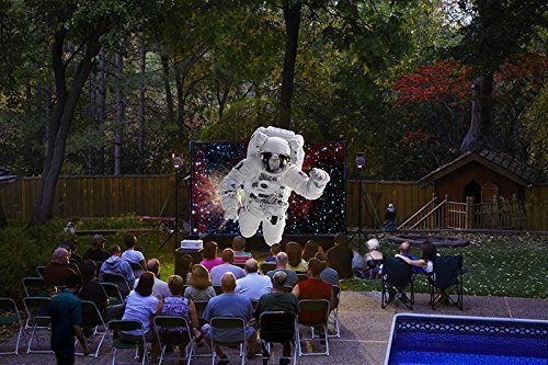 Backyard Theater Systems QuikScreen Series, 12' QuikScreen, Savi 720p HD Projector, 2 Savi 8” Speakers 100W, Blu-ray with Wi\Fi, Complete Indoor\Outdoor Theater System, BT-100