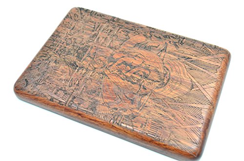 VolksRose Amazon Kindle Paperwhite Wooden Case - Rosewood Adam and Eve - Premium Quality Natural Bamboo / Wood Cover for All Kindle Paper White Versions