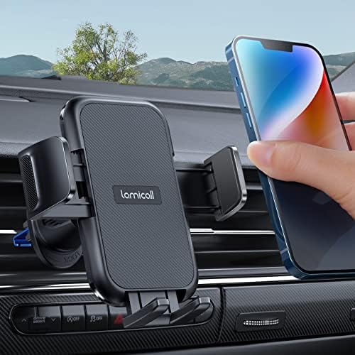 thumbnail image 2 of Lamicall Car Phone Holder Vent Mount - 2025 Wider Clamp For Thick Cases, 360° Rotation, Universal Phone Mount 2 of 11