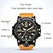 KXAITO Men's Sports Outdoor Waterproof Military Watch Date Multi Function Military LED Alarm Stopwatch
