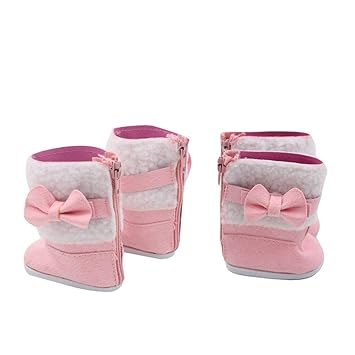 EDTara Baby Shoes 18 Inch Girls Boots Accessories Play House Toy Pink Color