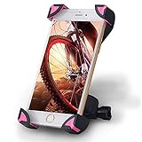 Wsky Bicycle Mount - Universal Bike & Motorcycle Handlebar for IPhone Android Smartphones, GPS, Anti-Slip Silicone Pad, Anti-Shake Four Corner Buckle, Thickened Rubber, 360 Degrees Rotatable