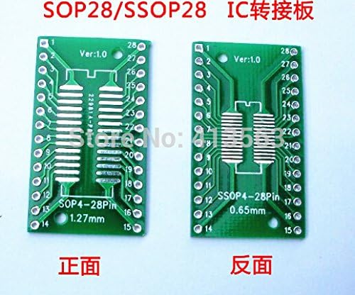 RongShine 100pcs/lot SOP28 SSOP28 TSSOP28 SOP TO DIP 0.65/1.27mm IC adapter Socket / Adapter plate / PCB