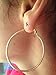 IDB Stainless Steel Big Hoop Earrings - Gold or Silver - 6 different sizes to choose from (Gold 1.9 inches (50mm))