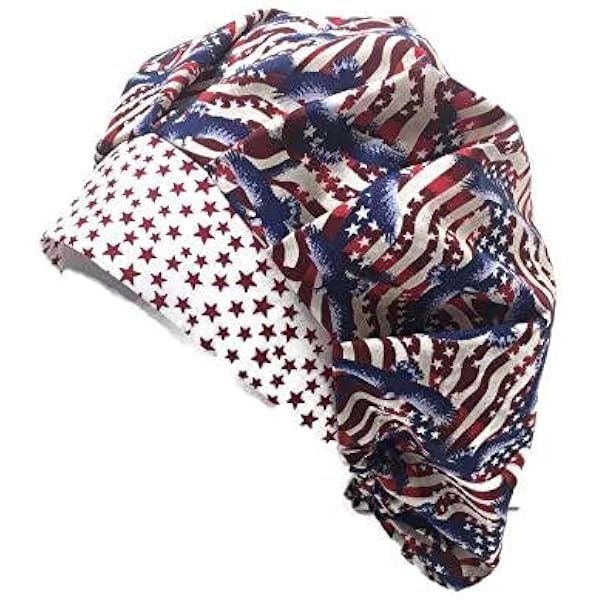 Bouffant Scrub Cap Patriotic Scrub Hat 