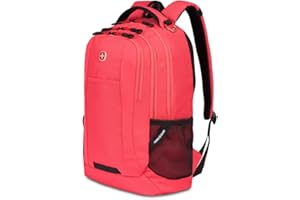 SwissGear 5505 Cecil 16” Laptop Backpack Teaberry – Daily Laptop Bag with Gear Attachment Options – Multiple Organizer Pockets & Padded Shoulder Straps