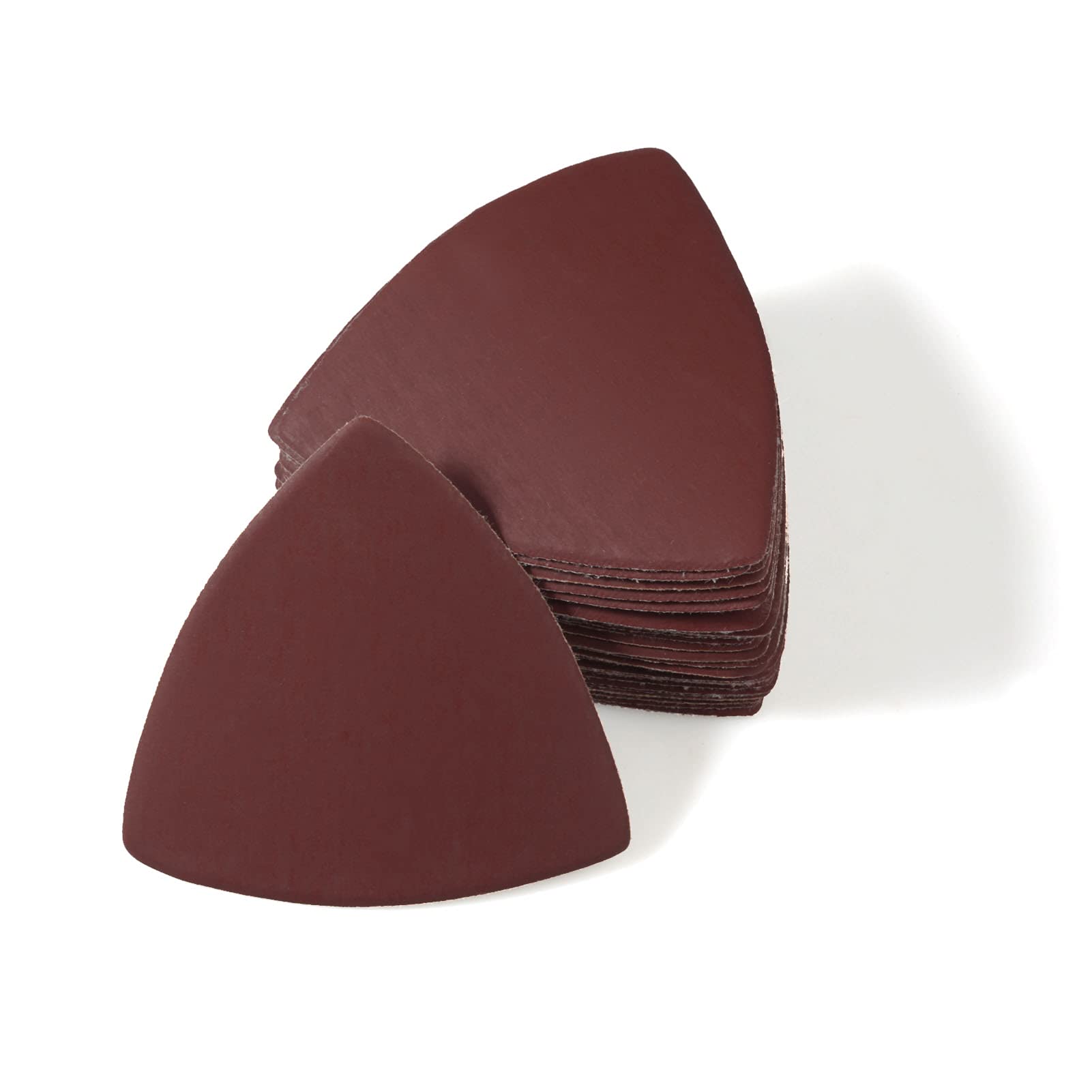 LEONTOOL 30 Pcs 3-1/8 Inch (80mm) Triangular Hook & Loop Oscillating Multitool Sanding Pads Triangle Sanding Pads 1200 Grit No Hole Triangle Sandpaper Detail Sander Sandpaper for Wood Metal Polishing