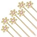 XiangGuanQianYing Princess Party Supplies Princess Wands Snowflake Wands with Pink Ribbons Party Favors (10 Pack)