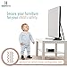 Baby Proofing Anti Tip Furniture Kit - Wall Anchor Safety Straps for Flat Screen TV & Dresser (4PC), Premium Adjustable Metal Strap Anchors for Children Proof, Earthquake Resistant Mount by KiddyB