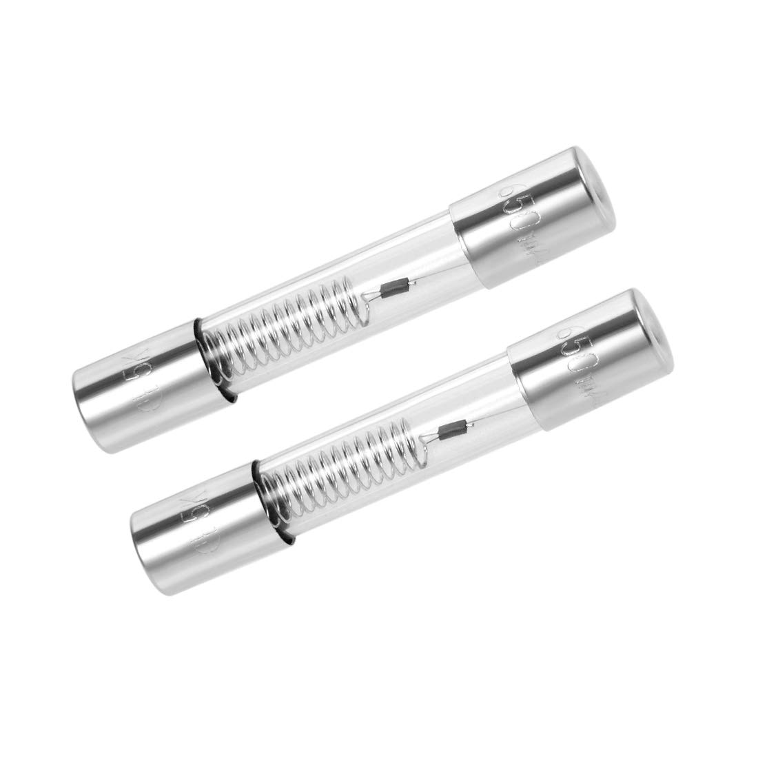 sourcing map Microwave Oven Cartridge Fuses 0.65A DC 5000V 6x40mm Quick Blow Glass 2pcs