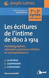 Les  écritures de l'intime de 1800 à 1914