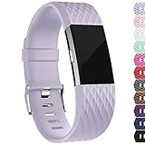 iGK For Fitbit Charge 2 Bands, Adjustable Replacement Bands with Metal Clasp for Fitbit Charge 2 Wristbands Special Edition Lavender Small