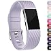 iGK Replacement Bands Compatible for Fitbit Charge 2, Adjustable Replacement Bands with Metal Clasp Special Edition Lavender Small