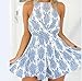 Lanzom Women Sexy Strap Backless Summer Beach Party Romper Jumpsuit (Medium, Blue)