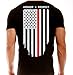 Thin Red Line American Flag T-Shirt - Vertical Flag