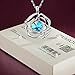 Menton Ezil Pendant Necklace Rose Lover 18K White Gold Flower Crystal Fashion Jewelry - Gift of Love