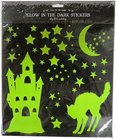 Trick or Terror Glow in the Dark Large Halloween Stickers - Dark Castle