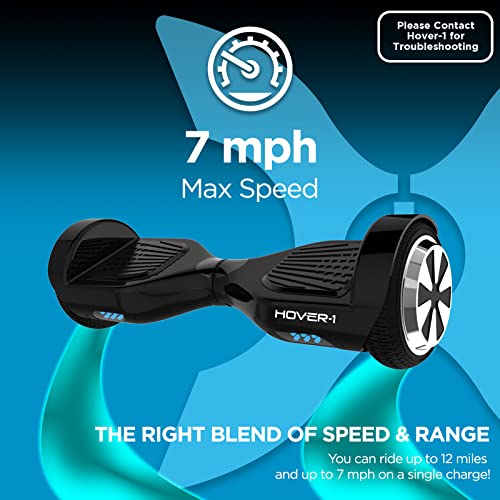 Hover1 Ultra Electric SelfBalancing Hoverboard Scooter, Black, 25 x 9