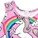 Sleeveless Unicorn Dresses for Little Girls Casual Summer Sun Dresses 7 16 Red
