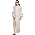 MedeShe Chic Floral Embroidery Open Kimono Abaya for Muslim Jalabiya Long Sleeve Moroccan Robe