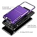 Vofolen Case for Galaxy S8 Case Wallet 4-Slot Pocket Credit Card ID Holder Flip Door Scratch Resistant Dual Layer Protective Bumper Rugged Rubber Armor Hard Shell Cover for Samsung Galaxy S8 Purple