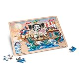 Melissa & Doug Deluxe Wooden 48-Piece Jigsaw Puzzle - Pirates