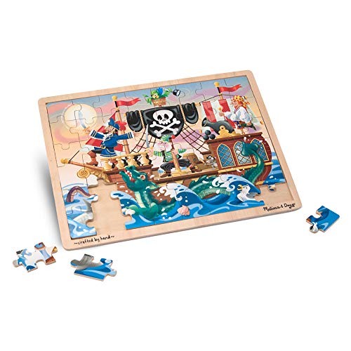 Melissa & Doug Deluxe Wooden 48-Piece Jigsaw Puzzle - Pirates