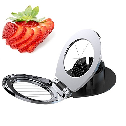 Heavy Duty Egg Slicer Egg Cutter Boiled Stainless Steel Wire with 3 Slicing styles Silver